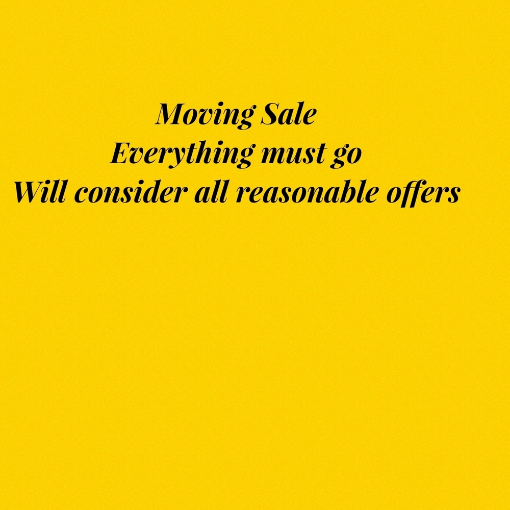 Yellow Moving Sale Poster